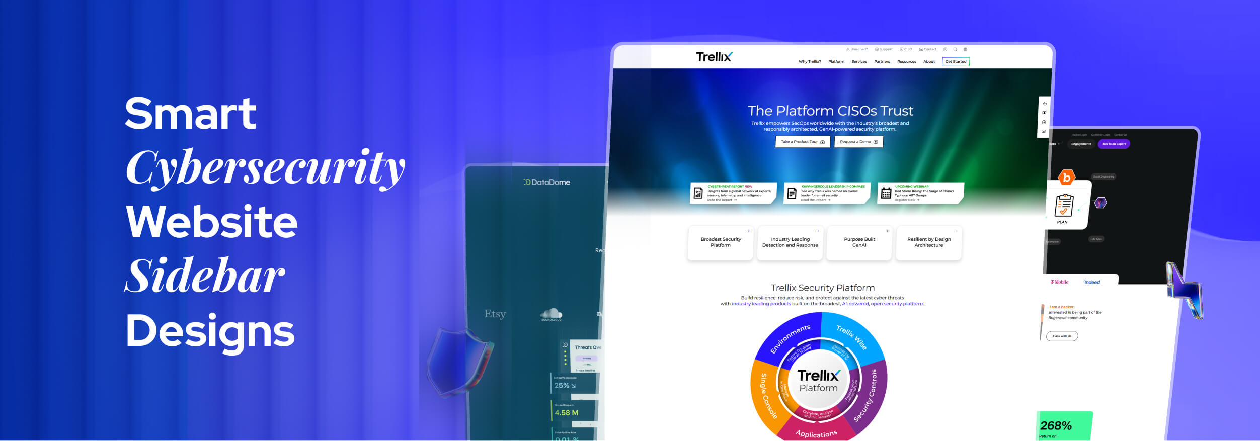 Cybersecurity Website Sidebar Design Ideas
