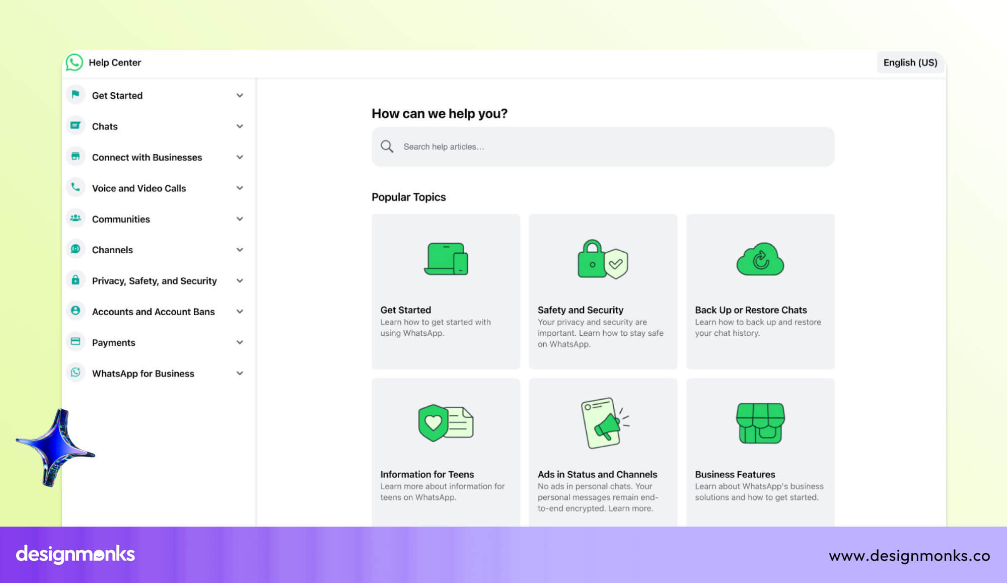 Categorized FAQ page