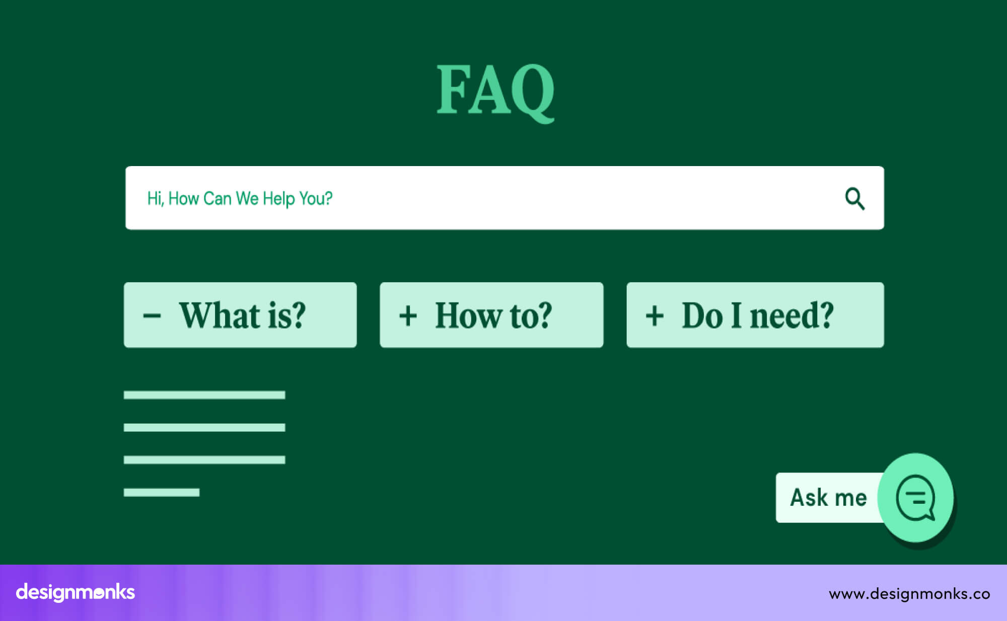 FAQ page structure